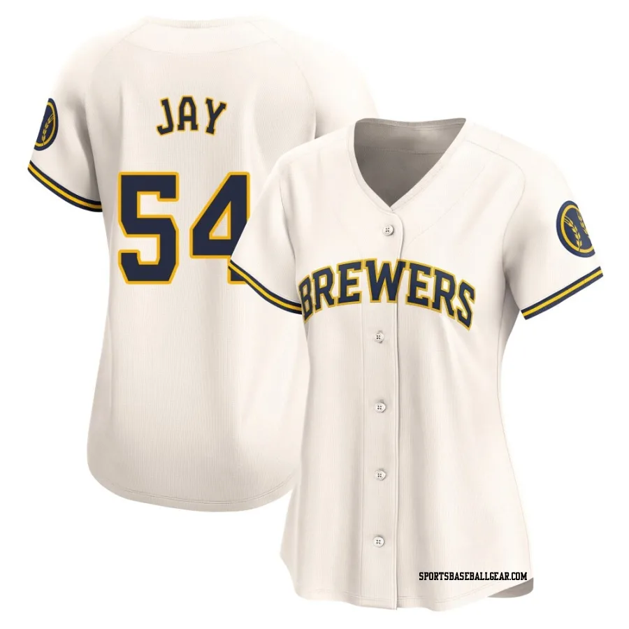 Tyler Jay Women's Milwaukee Brewers Cream Limited Home Jersey