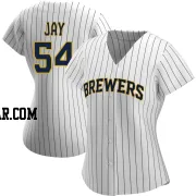 Tyler Jay Women's Milwaukee Brewers White/Navy Authentic Alternate Jersey