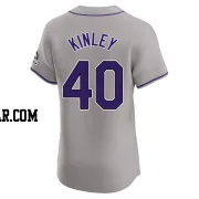 Tyler Kinley Men's Colorado Rockies Gray Elite Road Jersey