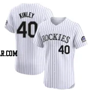 Tyler Kinley Men's Colorado Rockies White Elite Home Jersey