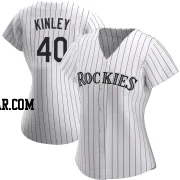 Tyler Kinley Women's Colorado Rockies White Replica Home Jersey