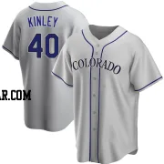 Tyler Kinley Youth Colorado Rockies Gray Replica Road Jersey