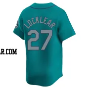 Tyler Locklear Men's Seattle Mariners Aqua Limited Alternate Jersey