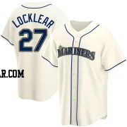 Tyler Locklear Men's Seattle Mariners Cream Replica Alternate Jersey