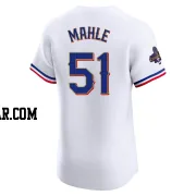 Tyler Mahle Men's Texas Rangers Gold Elite White 2024 Collection Jersey