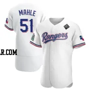 Tyler Mahle Men's Texas Rangers White Authentic Home 2023 World Series Jersey