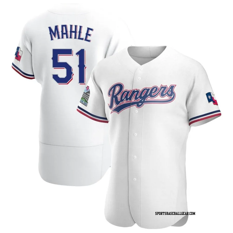 Tyler Mahle Men's Texas Rangers White Authentic Home Jersey