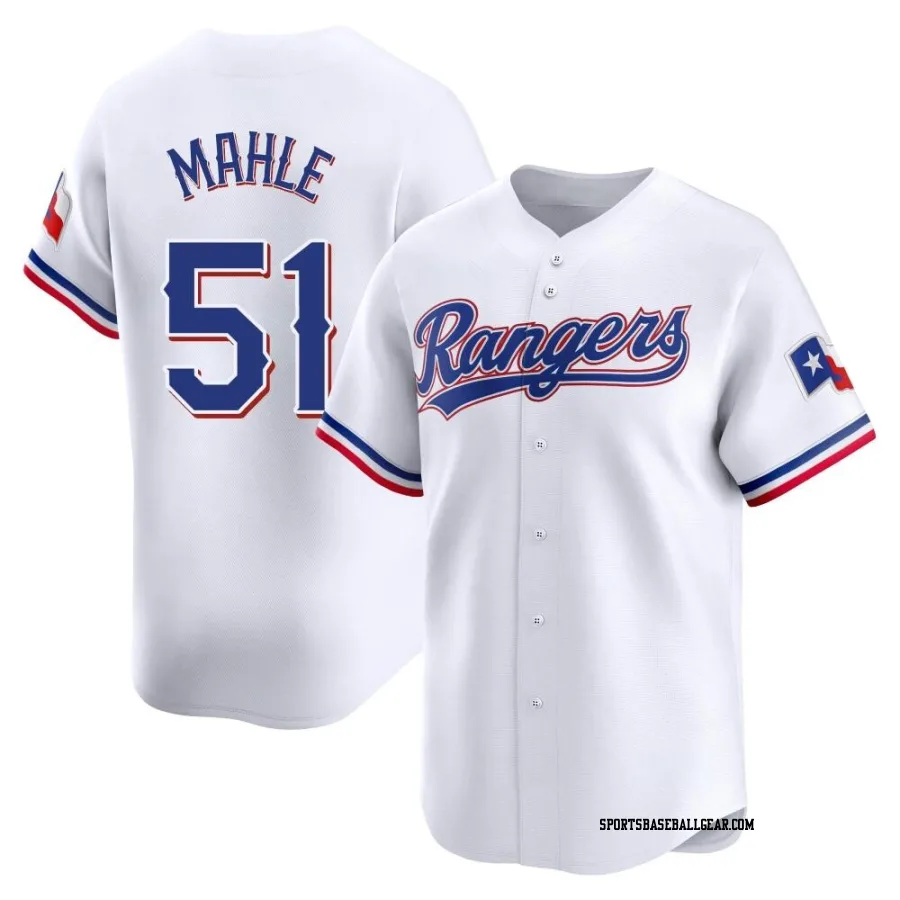 Tyler Mahle Men's Texas Rangers White Limited Home Jersey