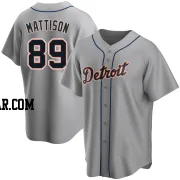 Tyler Mattison Men's Detroit Tigers Gray Replica Road Jersey