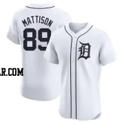 Tyler Mattison Men's Detroit Tigers White Elite Home Jersey