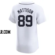 Tyler Mattison Men's Detroit Tigers White Elite Home Jersey