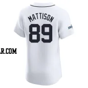 Tyler Mattison Men's Detroit Tigers White Elite Home Patch Jersey