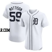 Tyler Mattison Men's Detroit Tigers White Elite Home Patch Jersey