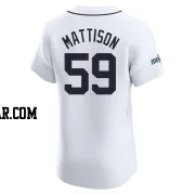 Tyler Mattison Men's Detroit Tigers White Elite Home Patch Jersey