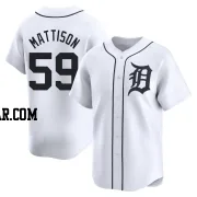 Tyler Mattison Men's Detroit Tigers White Limited Home Jersey