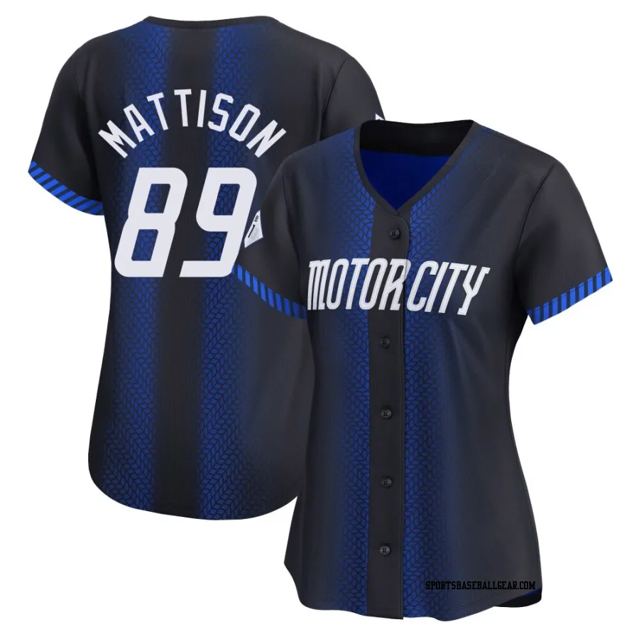 Tyler Mattison Women's Detroit Tigers Blue Limited 2024 City Connect Jersey