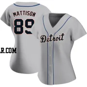 Tyler Mattison Women's Detroit Tigers Gray Authentic Road Jersey