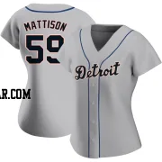 Tyler Mattison Women's Detroit Tigers Gray Authentic Road Jersey