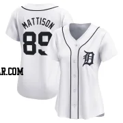 Tyler Mattison Women's Detroit Tigers White Limited Home Jersey