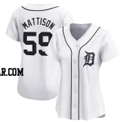 Tyler Mattison Women's Detroit Tigers White Limited Home Jersey