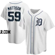 Tyler Mattison Youth Detroit Tigers White Replica Home Jersey