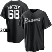 Tyler Matzek Men's Atlanta Braves Black/White Replica Jersey