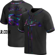 Tyler Matzek Youth Atlanta Braves Black Holographic Replica Alternate Jersey