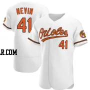 Tyler Nevin Men's Baltimore Orioles White Authentic Home Jersey