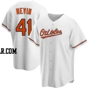 Tyler Nevin Men's Baltimore Orioles White Replica Home Jersey