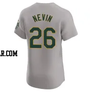 Tyler Nevin Men's Oakland Athletics Gray Elite Road Jersey