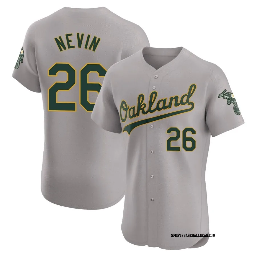 Tyler Nevin Men's Oakland Athletics Gray Elite Road Jersey