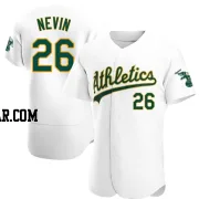 Tyler Nevin Men's Oakland Athletics White Authentic Home Jersey