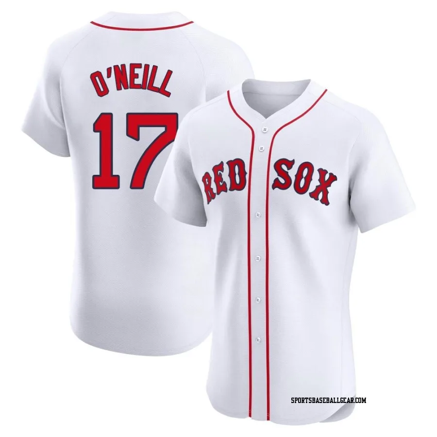 Tyler O'Neill Men's Boston Red Sox White Elite Home Patch Jersey