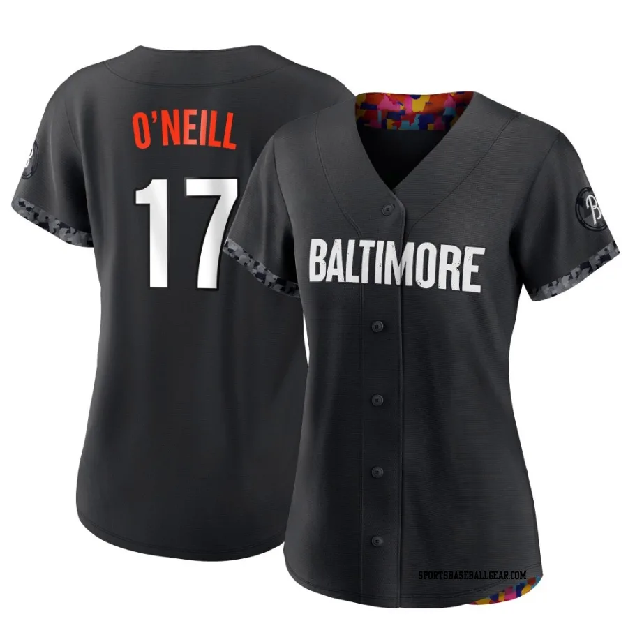 Tyler O'Neill Women's Baltimore Orioles Black Authentic 2023 City Connect Jersey