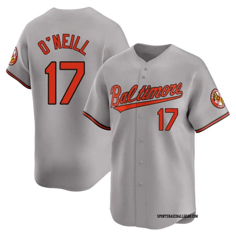 Tyler O'Neill Youth Baltimore Orioles Gray Limited Road Jersey