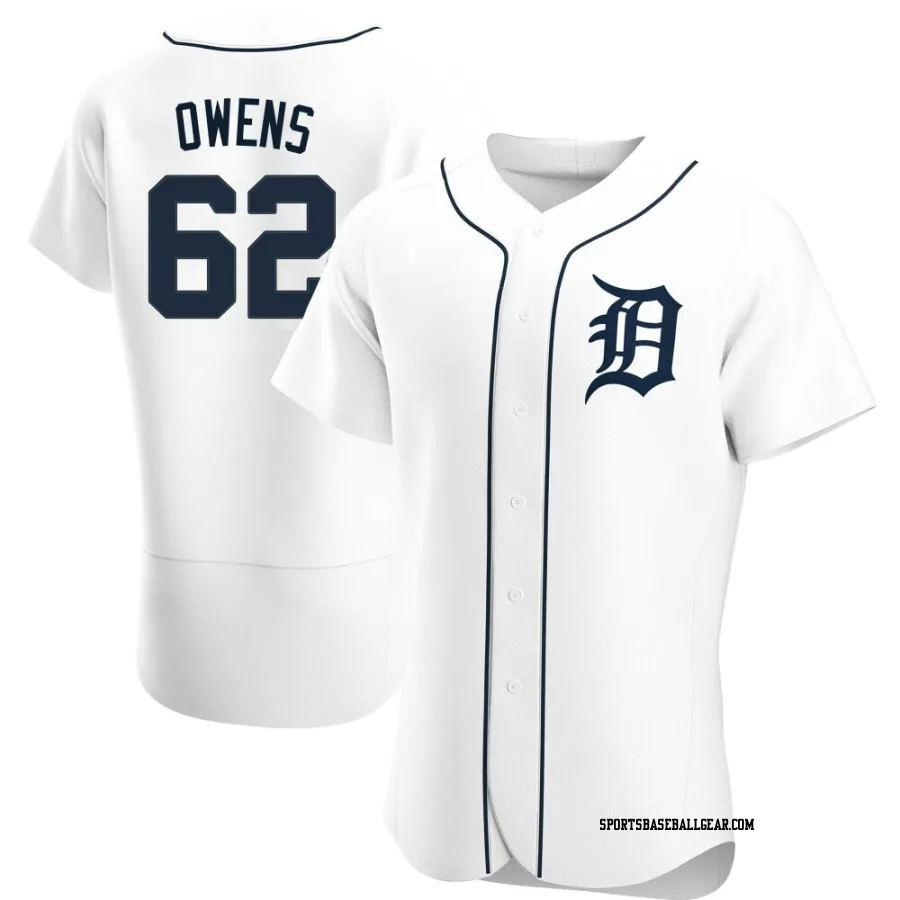 Tyler Owens Men's Detroit Tigers White Authentic Home Jersey