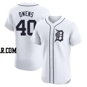 Tyler Owens Men's Detroit Tigers White Elite Home Jersey