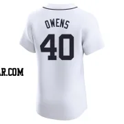 Tyler Owens Men's Detroit Tigers White Elite Home Jersey