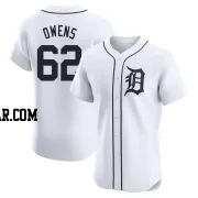 Tyler Owens Men's Detroit Tigers White Elite Home Jersey