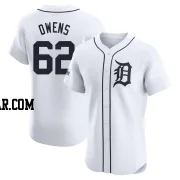 Tyler Owens Men's Detroit Tigers White Elite Home Patch Jersey