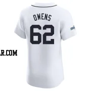 Tyler Owens Men's Detroit Tigers White Elite Home Patch Jersey