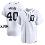 Tyler Owens Men's Detroit Tigers White Limited Home Jersey