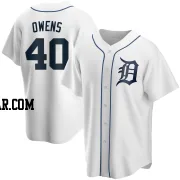 Tyler Owens Men's Detroit Tigers White Replica Home Jersey