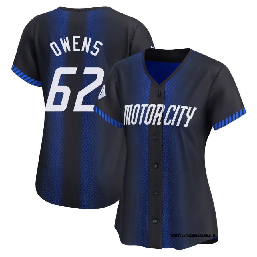 Tyler Owens Women's Detroit Tigers Blue Limited 2024 City Connect Jersey