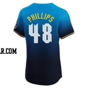 Tyler Phillips Men's Philadelphia Phillies Blue Elite 2024 City Connect Jersey