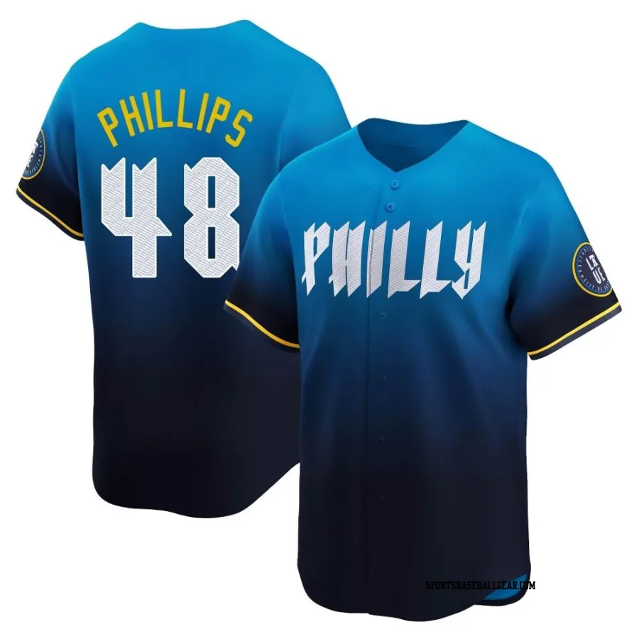 Tyler Phillips Men's Philadelphia Phillies Blue Limited 2024 City Connect Jersey