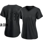 Tyler Phillips Women's Philadelphia Phillies Black Authentic Pitch Fashion Jersey