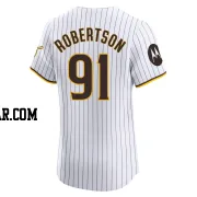 Tyler Robertson Men's San Diego Padres White Elite Home Patch Jersey