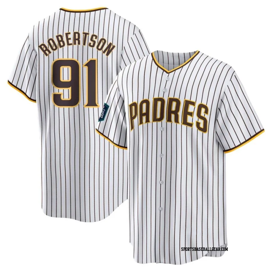 Tyler Robertson Men's San Diego Padres White Replica 2024 World Tour Seoul Series Home Jersey