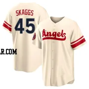 Tyler Skaggs Men's Los Angeles Angels Cream Replica 2022 City Connect Jersey